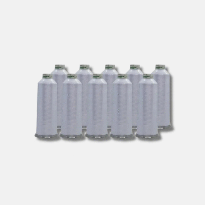 Hilo Polystitch Madeira Para Bordado color blanco, paquete de 10 conos